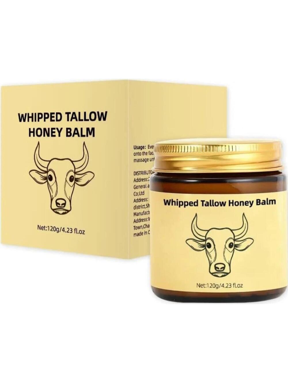 Whipped Tallow Honey Balm | Deep Skin Repair | Dry Skin Fix